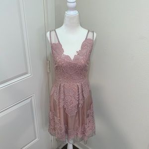 Anthropologie Yoana Baraschi dress in rose quartz